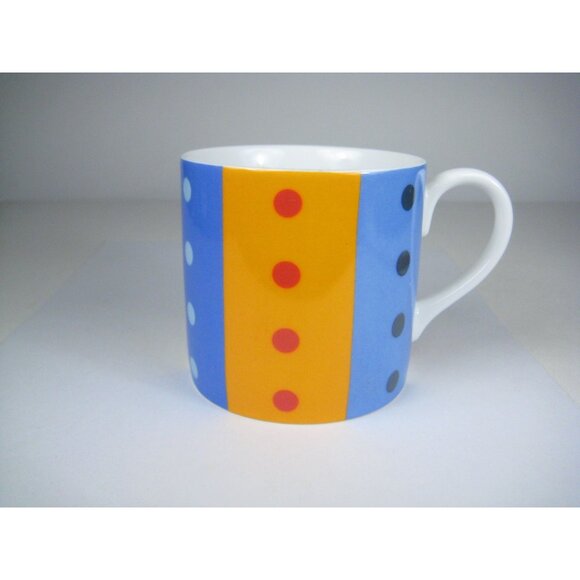 Swid Powell Gene Meyer Stripes Porcelain Ceramic Coffee Mug Thailand - Picture 1 of 12